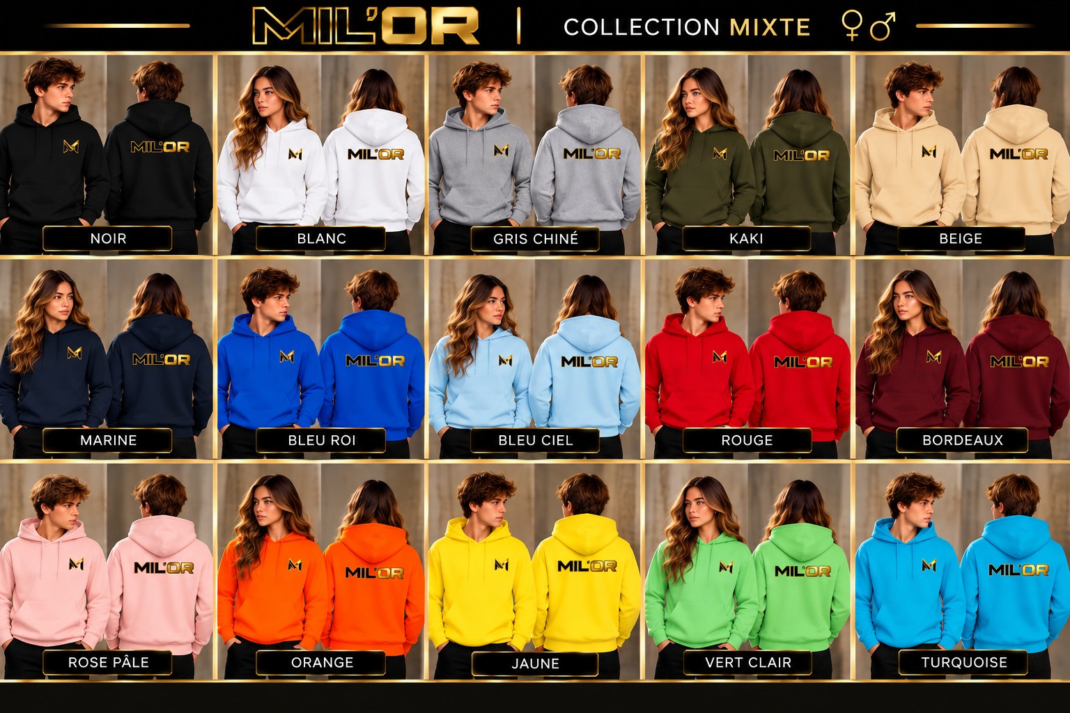 Pull à capuche mixte MIL’OR